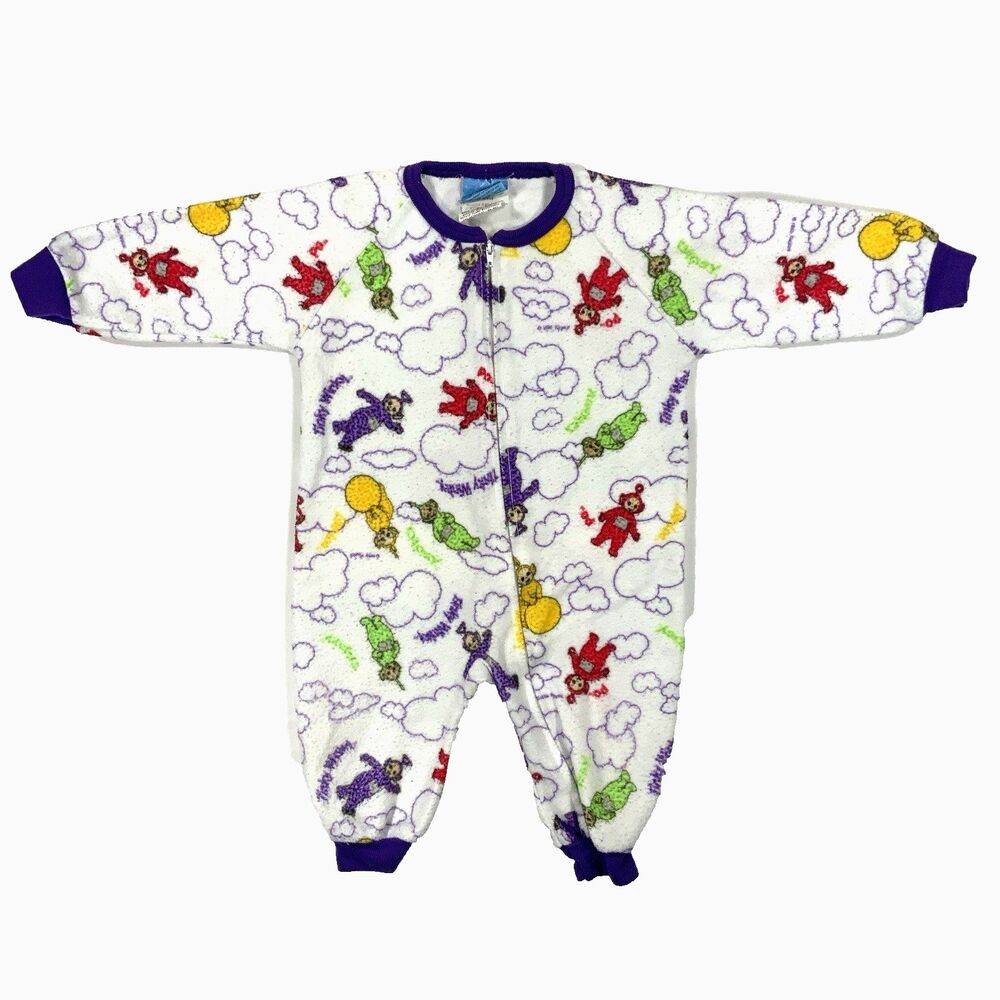 Vintage Teletubbies Pajama Sleeper Ragdoll 18M Laa Laa Po Dipsy Tinky Winky